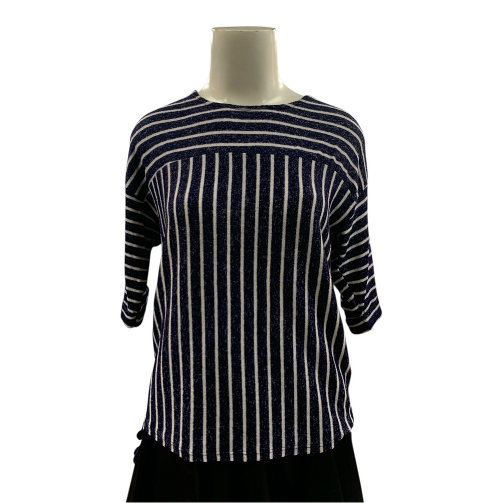 Coin 1804 Navy and White Striped Top Size S